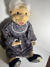 Folkmanis FolkTails Grandma Full Body Hand Puppet Vintage Damaged Shoes with tgs