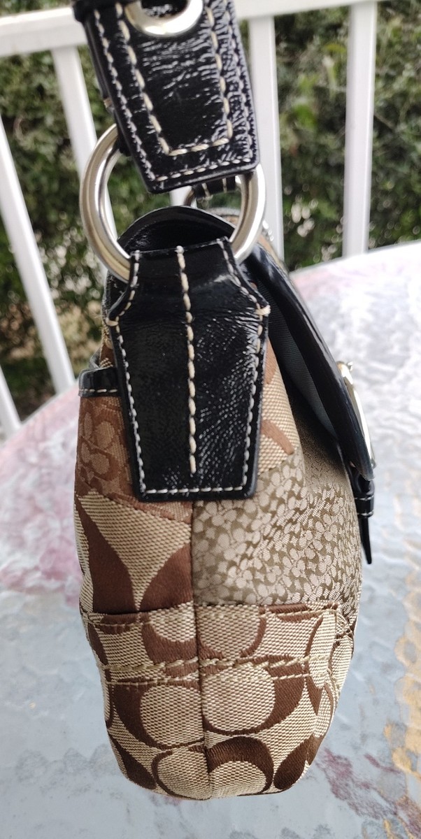 Coach F12316 Vintage Soho Brown Signature C Canvas Patchwork
