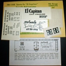 Champ Decals HR-14M HO Santa Fe 