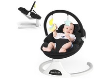 Electric Baby Swing with Remote Control,5 Speed Portable Cozy 0-6M,Black