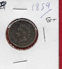 1859 Indian Head Cent G+1st of this series Free shipping. (GS)