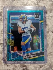 2023 Panini Optic Puka Nacua Teal Velocity RC Case Hit #238 Rams
