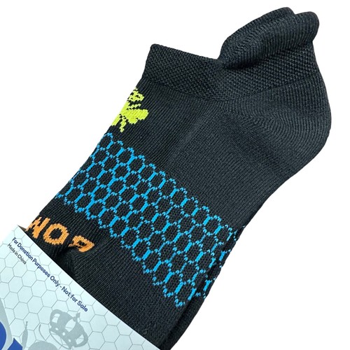 Bombas Youth 3 Pair Ankle No Show Socks -6778 X-Small (Kids Shoe Size 1-6) - Picture 8 of 8