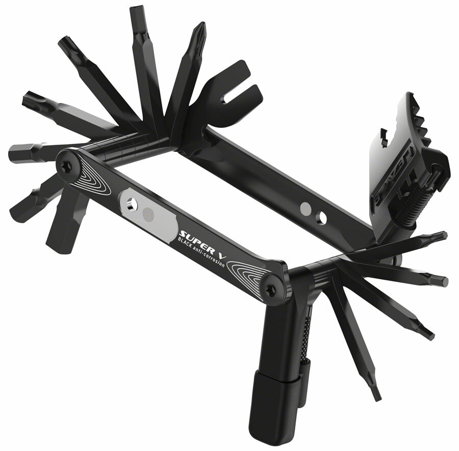 Super V Multi-Tool - Lezyne SUPER V 23-Function Multi Tool, Black - Bike