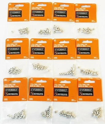 5760pcs EVERBILT 1/16" ALUMINUM CABLE STOPS SLEEVES SWAGE WIRE ROPE CABLE 964861