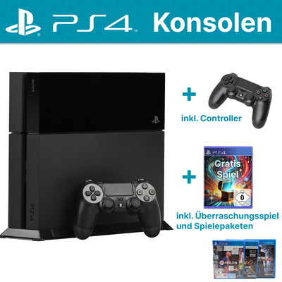 Sony Playstation 4 PS4 Konsole FAT , PRO, Slim, 500GB 1TB Spiele U18, Controller