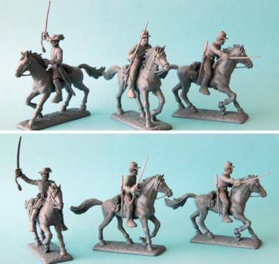 Figurine Metal Modeles 1st Virginia Cavalry C.S.A - 54 Mm - Kit à Peindre NEUF