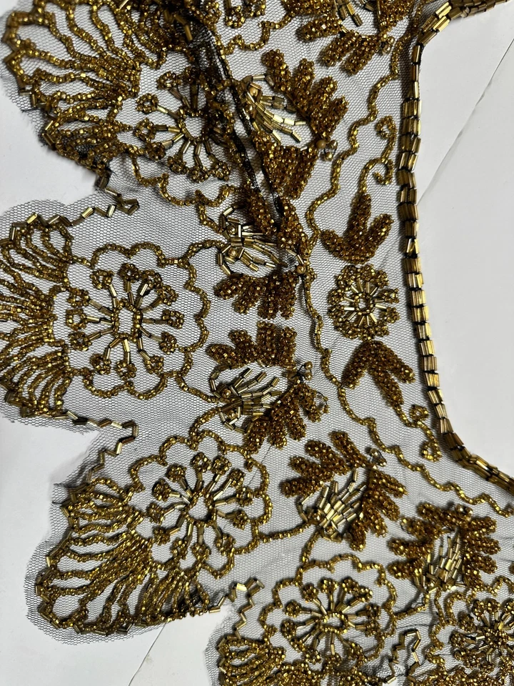 Mantón Capelet Bufanda Cuello Cuentas Pesadas Lentejuelas Transparente Gancho Ojo Foto 2 de 4