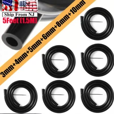 6PCS 1.5M Universal Black Silicone Vacuum Tubing Hose line Kit 3 4 6 8 10MM ID
