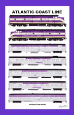 Atlantic Coast Line Champion 11"x17" Poster 12" x 18" mat Andy Fletcher signed