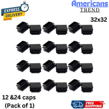32mm 1 1/4 Inch Square Plastic Plug, Square Tubing End Caps, 12  24 caps .