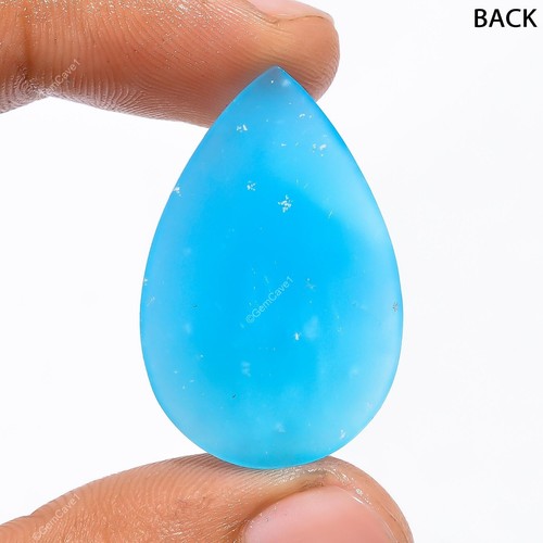 19.00 Cts Smithsonite Gemstone Pear Cabochon Natural 31X20X5 mm - Picture 2 of 6