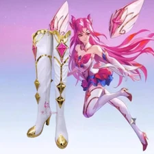 Game League of Legends Star Guardian Kai'Sa Knee High Boots Inner Zipper Custome
