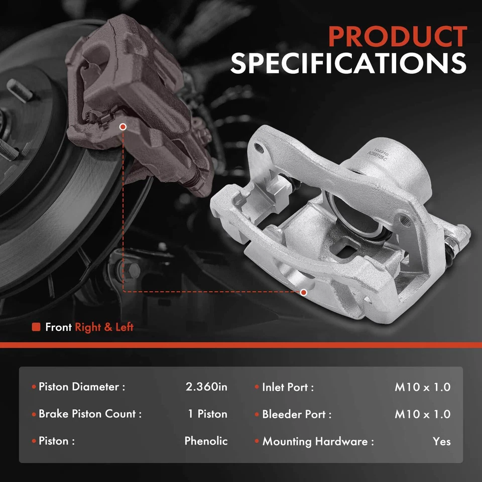 Par de pinzas de freno delanteras con soporte para Hyundai Sonata 2011 2012 2013 2014 Foto 2 de 4