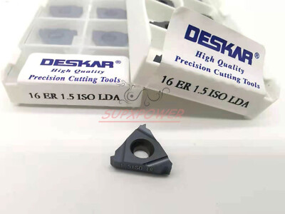 New DESKAR 16ER 1.5 ISO LDA Right Threading Inserts Carbide Inserts  (10PCS)