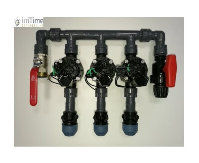 Vormontiert Magnetventil Verteiler 3-fach 25 mm Anschluss Rain Bird HV 24 Volt