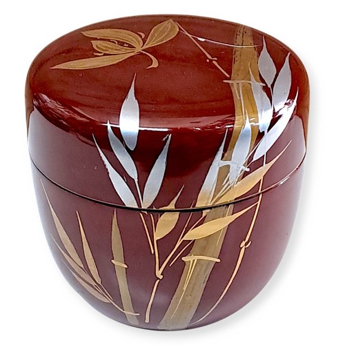 Japanese Tea Caddy Natsume Canister Container Crafts Bamboo Design Art Decor T31 - Picture 7 of 11