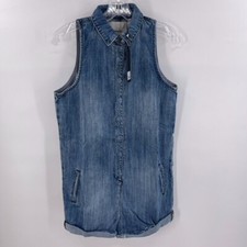 One Teaspoon Girls Cotton Blue Denim Braxton Mini Playsuit Romper Jumpsuit