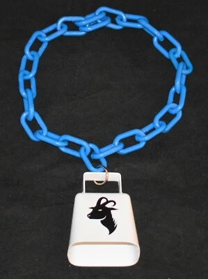 PLASTIC CHAIN GOAT COLLARS with COW BELL 1 1/2" X 3/4" LINKS 36" LONG