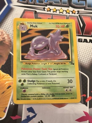 muk pokemon card value 13 62 - 13/62 - Holo Rare or Paralyzed Pokmon Card Muk 13/62 Holo
