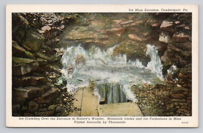 Ice Mine Entrance Coudersport Pennsylvania Postcard