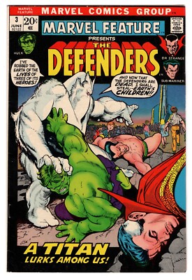 Marvel Feature Vol 1 No 3 Jun 1972 (VFN) (8.0) Featuring The Defenders