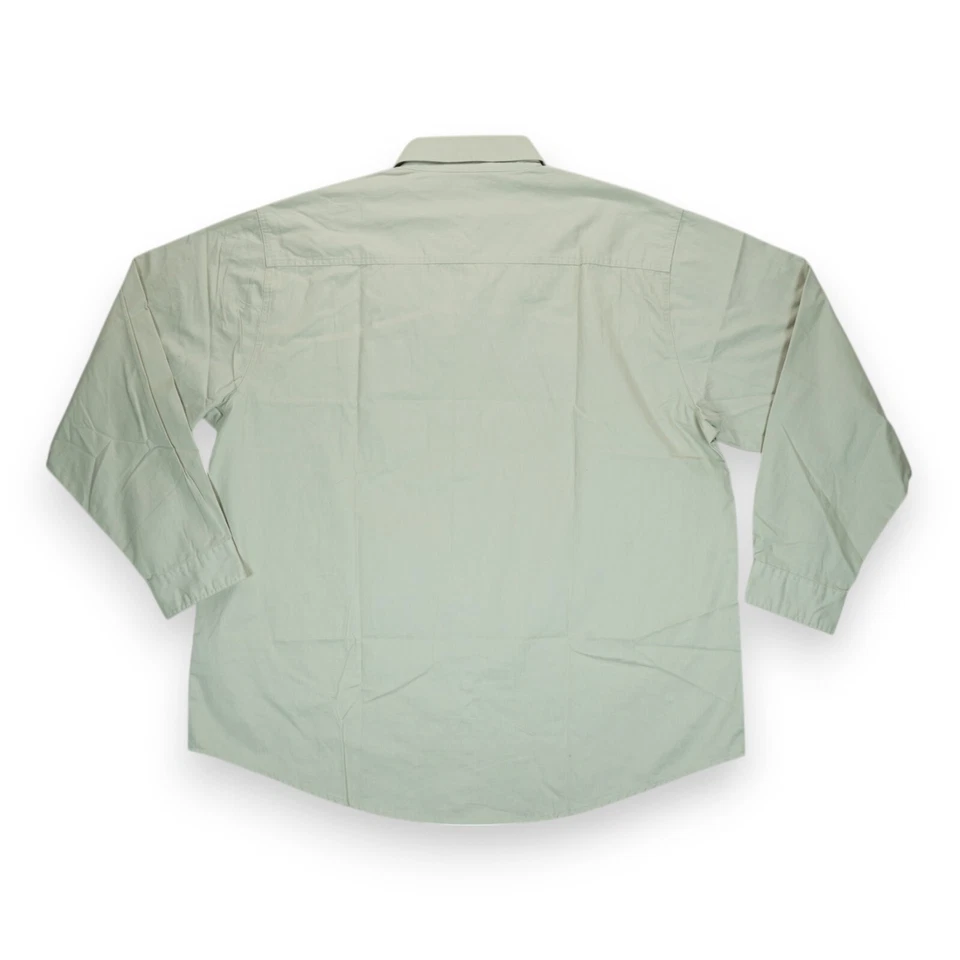 Новый с Ярлыками Tri-Mountain мужчин 2XL бежевый воротник рубашка с длинным рукавом - Изображение 2 из 4