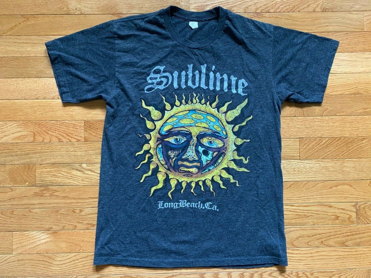 Sublime Mens Sublime Charcoal Gray Sun Graphic Band T Shirt Sz M