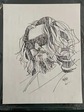 The Dude Cesar Moreno The Big Lebowski Original Sketch Mondo poster artist print
