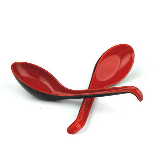 12pc Soup Spoon Teaspoon Tableware Kitchen Flatware Chinese Melamine Ladle Style