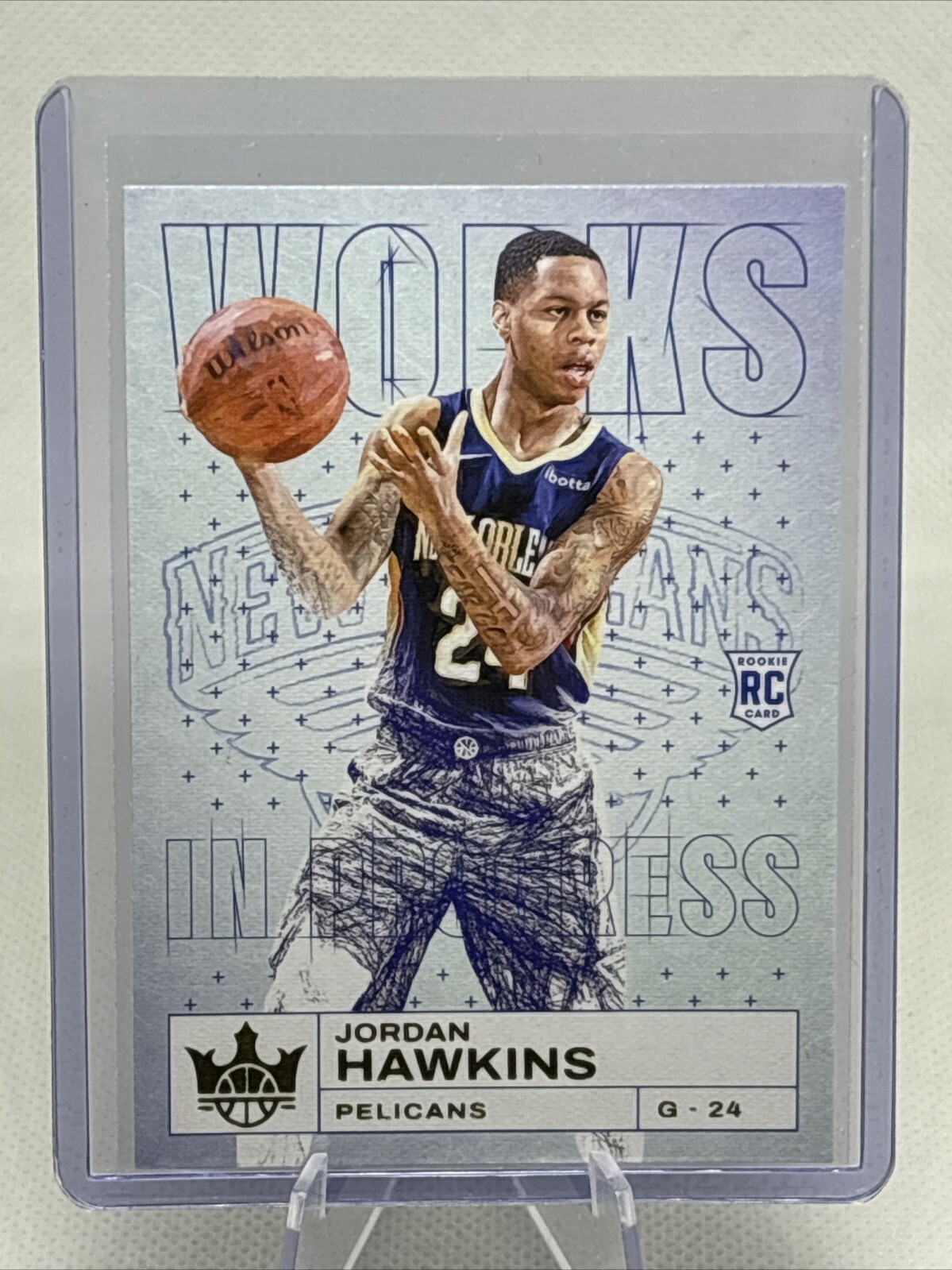 2023-24 Court Kings Works in Progress Jordan Hawkins #1 Pelicans RC Insert NM+