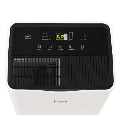 Hisense 35 Pint, 3,000 sq. ft. Coverage, 3 Speed Dehumidifier, Removable Bucket