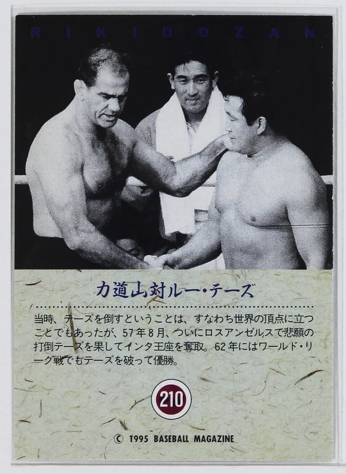 Rikidozan No.210 - 1995 BBM Pro-Wrestling Trading Card - Image 3 of 3