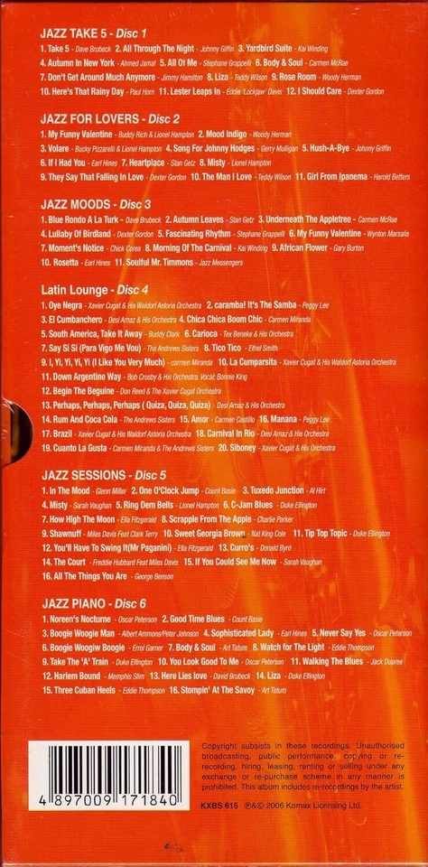 Best Of Jazz 6-CD Box Set NEW SEALED 2006 Stan Getz/Lionel Hampton/Dave Brubeck+ - Image 2 of 4