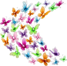 60 Pcs Small Butterflies for Crafts Organza Butterflies Pack Sheer Mesh Wire Gli