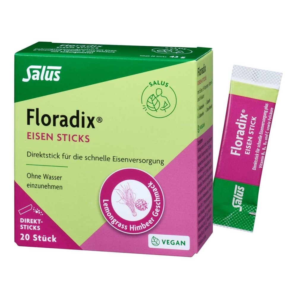 Salus Pharma Gmbh Floradix Eisen Sticks Pulver Salus 20 St. (43 G) - Bild 2