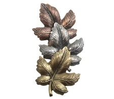 Vintage tri color leaves brooch