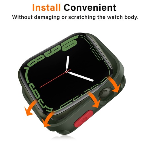 Funda protectora de silicona parachoques para Apple Watch 9 8 7 6 5 4 SE 41/44/45 mm - Imagen 74 de 162