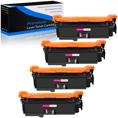 4PK for HP CE253A 504A Magenta Toner Cartridge Color LaserJet CP3525dn CP3525n
