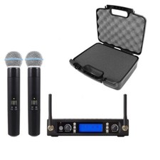 Dual Handheld Digital Wireless Vocal System for Shure beta58a with Carrying Case