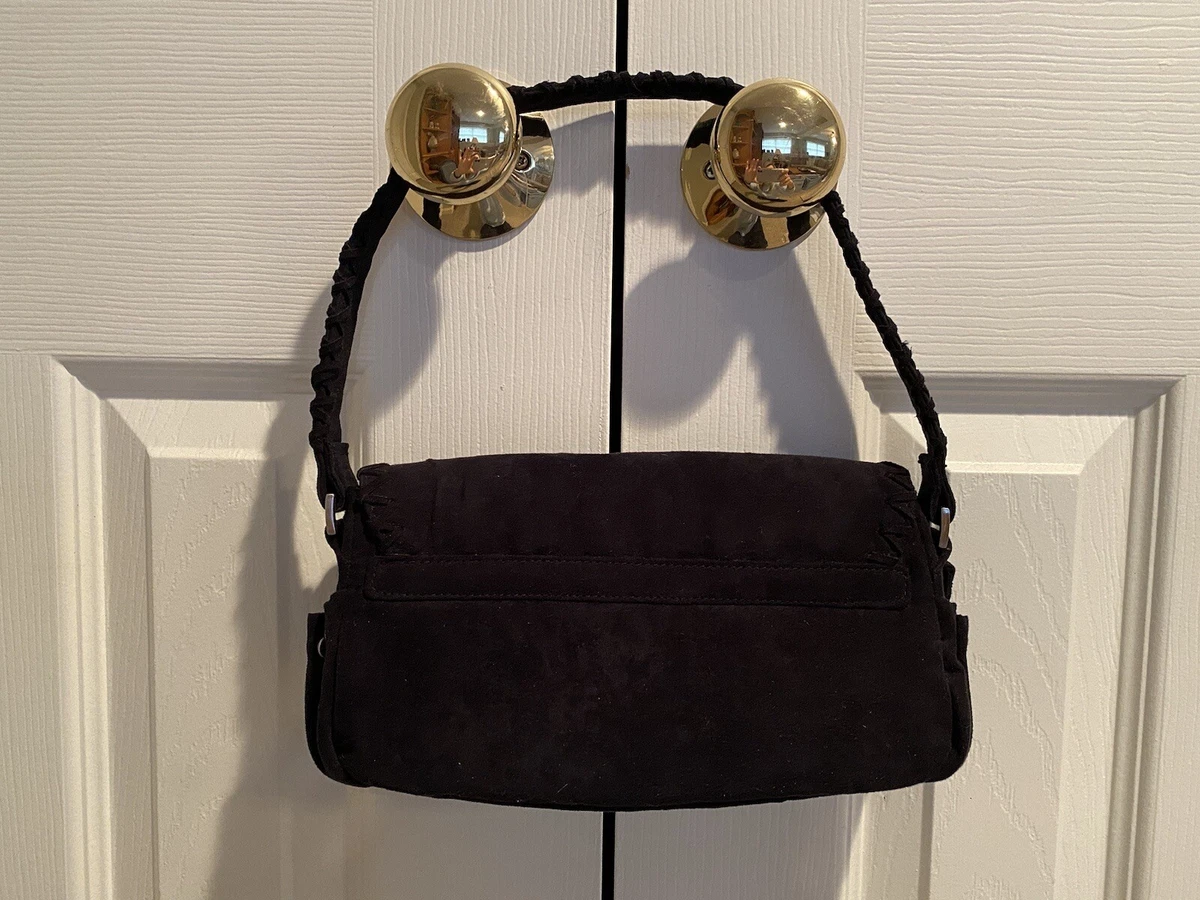 Suede baguette bag sale