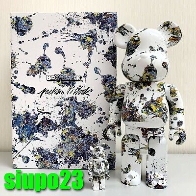 Medicom 400% + 100% Bearbrick ~ Jackson Pollock Studio Be@rbrick SPLASH |  eBay