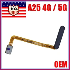 Black OEM Fingerprint Flex Cable Power Button Ribbon For Samsung Galaxy A25 A256