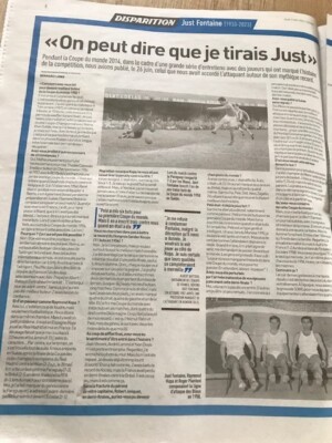 Journal L'Équipe Hommage à Just Fontaine - 02/03/2023, édition Originale