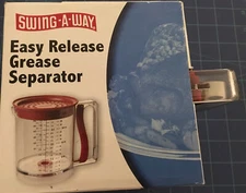 Measuring Cup Grease Separater Swing-A-Way Easy Release Red 4 Cup Capacity S2062