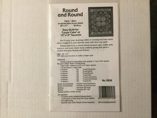 Quilt Pattern Design Originals Big Blocks Quick Quilt Round And Round New - Picture 2 of 2