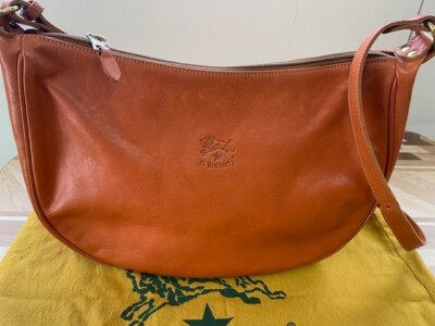 IL BISONTE Crescent Moon Shoulder Bag Brown
