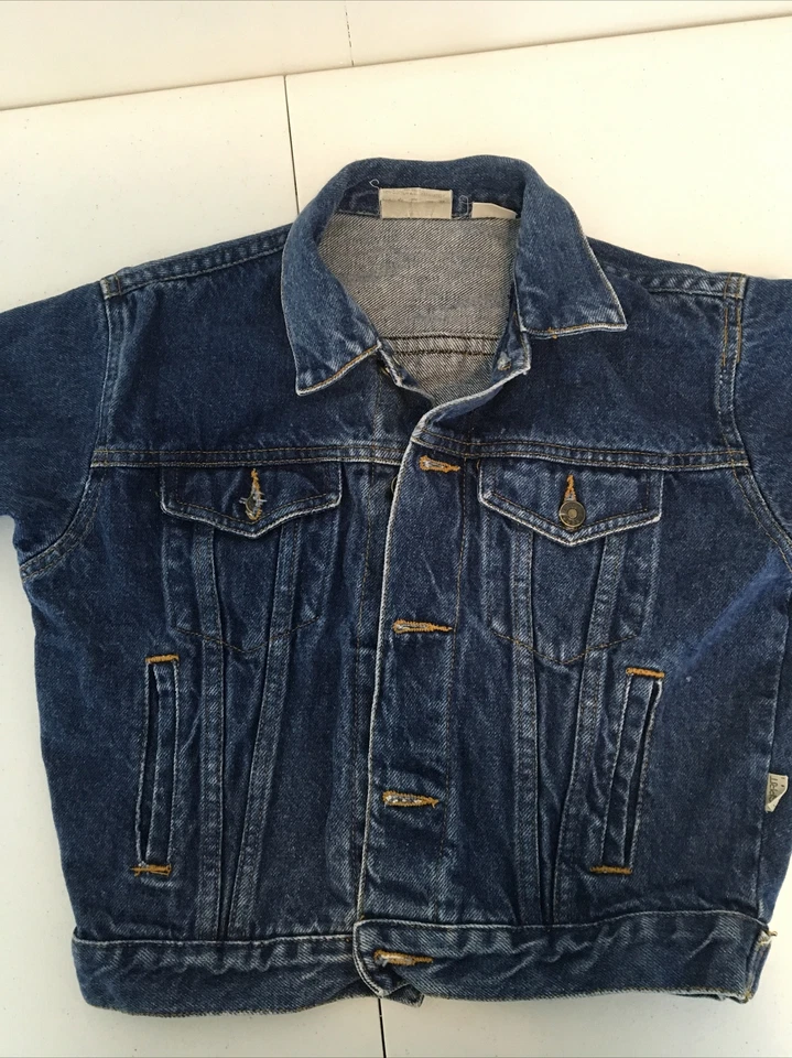 Mini chaqueta vaquera vintage Esprit niñas XS 4-5 botones metálicos años 90 Foto 4 de 4