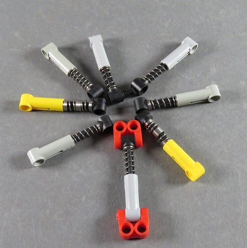 LEGO® TECHNIC 8x Shock Absorber 6.5L  Stoßdämpfer Federbein Schwarz Grau Gelb