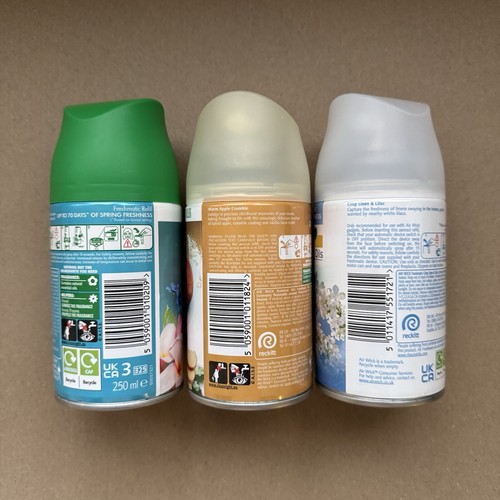 3 X AIR WICK FRESHMATIC AUTOMATIC SPRAY REFILLS AIR FRESHNER 250 ML - Picture 2 of 2